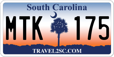 SC license plate MTK175