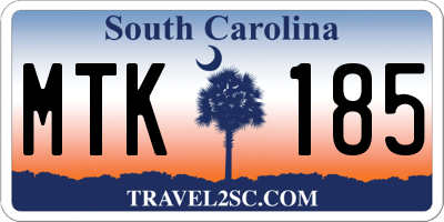 SC license plate MTK185