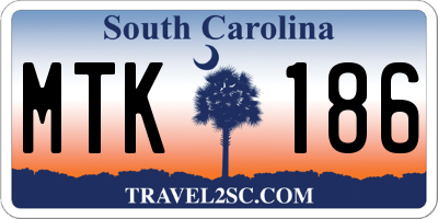 SC license plate MTK186