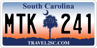 SC license plate MTK241