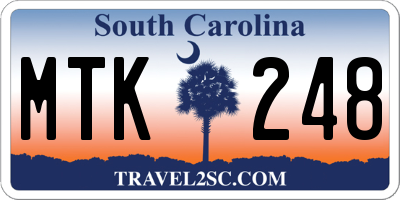 SC license plate MTK248