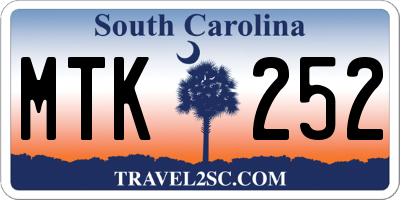 SC license plate MTK252