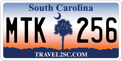 SC license plate MTK256