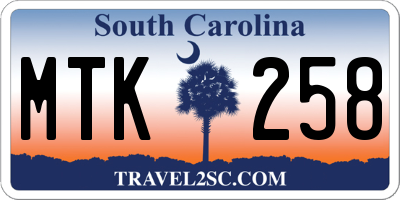 SC license plate MTK258