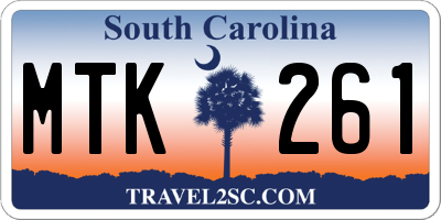 SC license plate MTK261