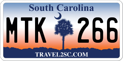 SC license plate MTK266