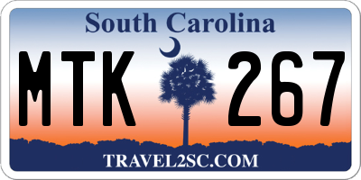 SC license plate MTK267