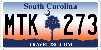 SC license plate MTK273