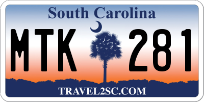 SC license plate MTK281