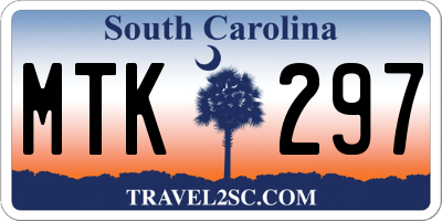 SC license plate MTK297