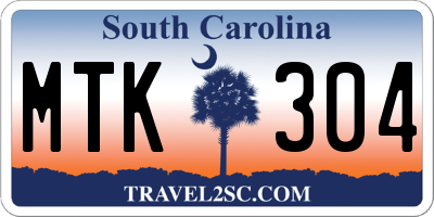 SC license plate MTK304