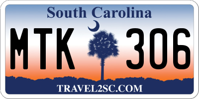 SC license plate MTK306