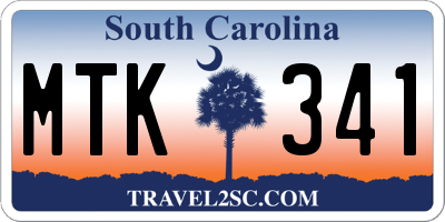 SC license plate MTK341