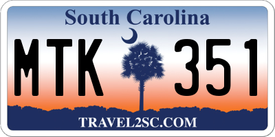 SC license plate MTK351