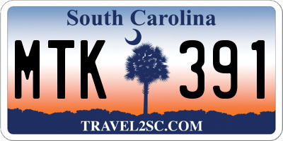 SC license plate MTK391