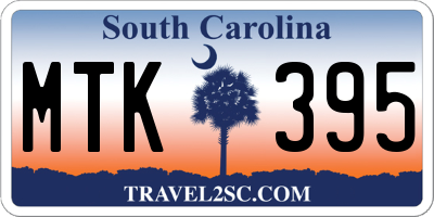SC license plate MTK395
