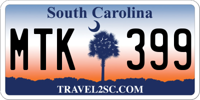 SC license plate MTK399