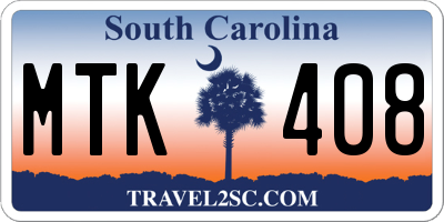 SC license plate MTK408