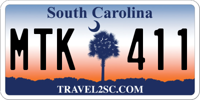 SC license plate MTK411