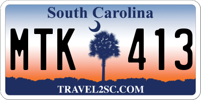 SC license plate MTK413