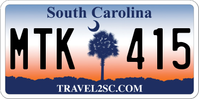 SC license plate MTK415
