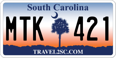 SC license plate MTK421