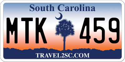 SC license plate MTK459