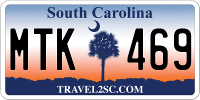 SC license plate MTK469