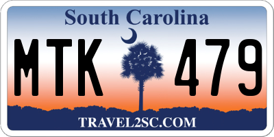 SC license plate MTK479