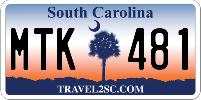 SC license plate MTK481