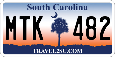 SC license plate MTK482