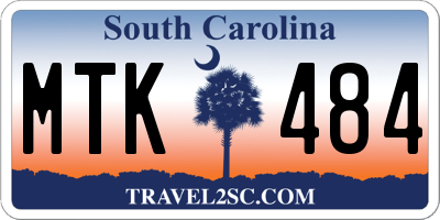 SC license plate MTK484