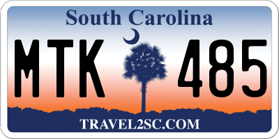 SC license plate MTK485