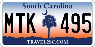 SC license plate MTK495