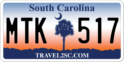 SC license plate MTK517