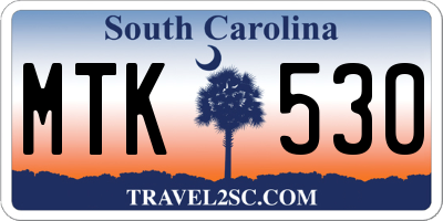 SC license plate MTK530