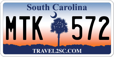 SC license plate MTK572