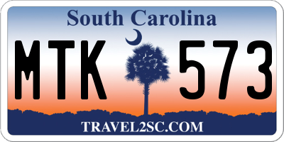 SC license plate MTK573