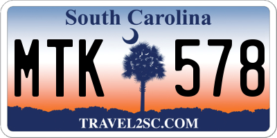 SC license plate MTK578