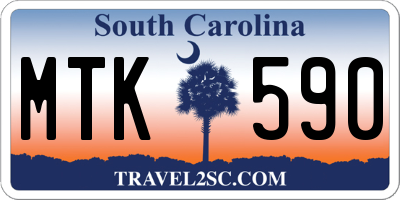 SC license plate MTK590