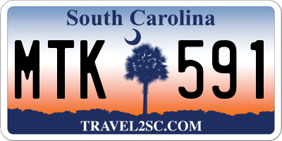 SC license plate MTK591
