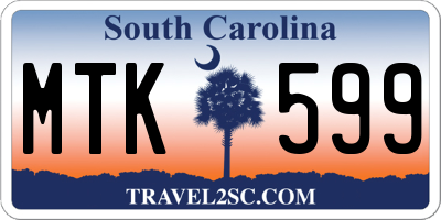 SC license plate MTK599