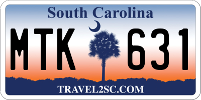 SC license plate MTK631