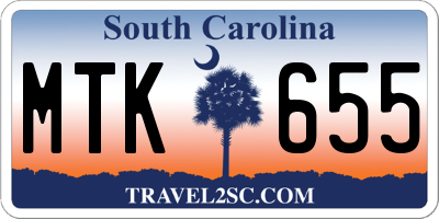 SC license plate MTK655