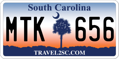 SC license plate MTK656