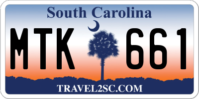 SC license plate MTK661