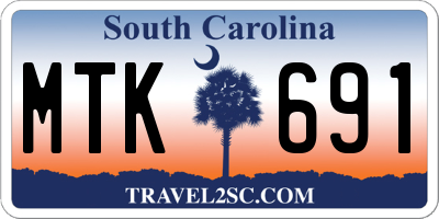 SC license plate MTK691