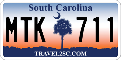SC license plate MTK711