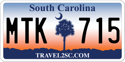 SC license plate MTK715