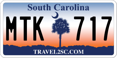 SC license plate MTK717
